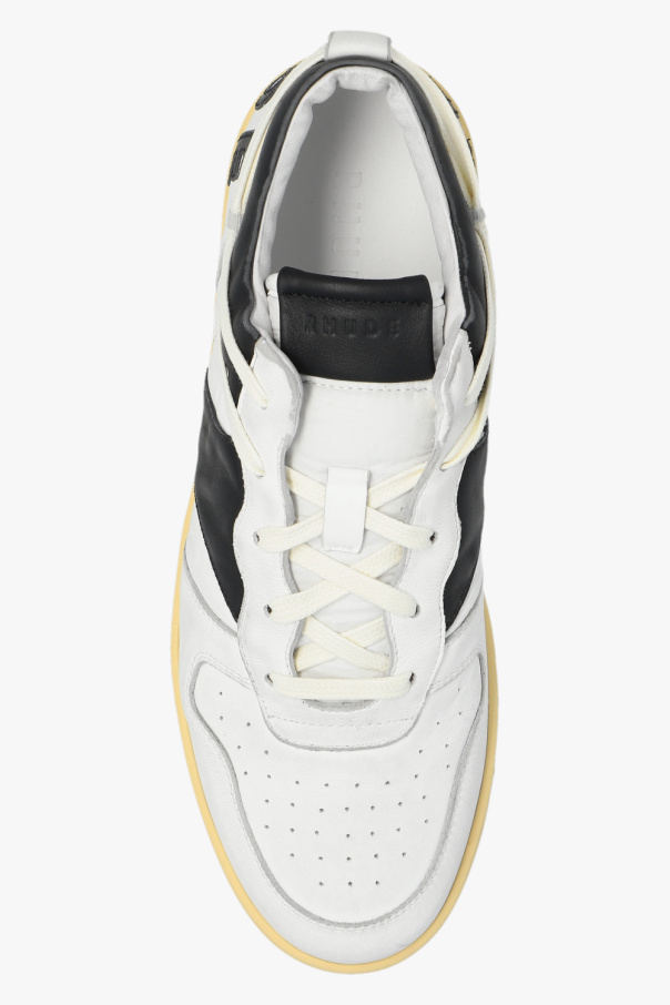 スニーカー Rhecess Low Sneakers - Rhude - Leather - White/Green Rhude Rhecess Low Sneakers - Leather - White/Green | ShopSimon